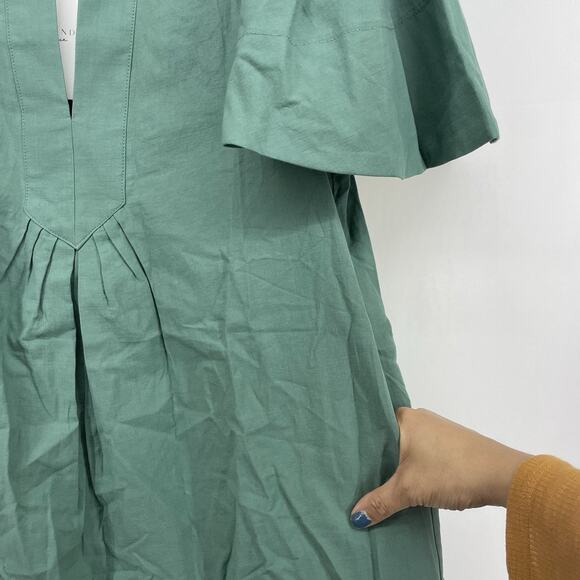 TUCKERNUCK Pomander Place Size M Celadon Finley Flutter‎ Sleeve Dress Green - Picture 4 of 8